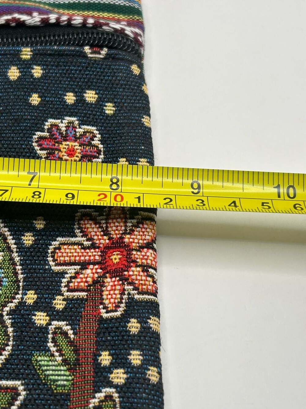 Bohemian Owl Canvas Crossbody Bag with Embroidered Detail and Adjustable Strap - Picture 6 of 6